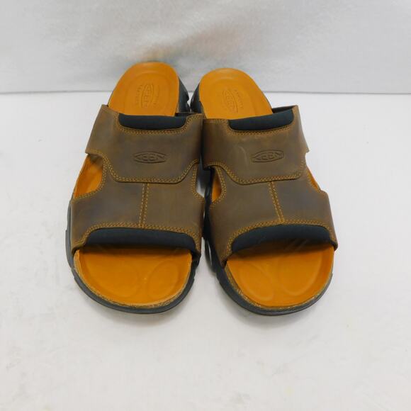Keen Men\'s Leather Daytona II Slide Size 12 Bison Brown and Black New main image 13
